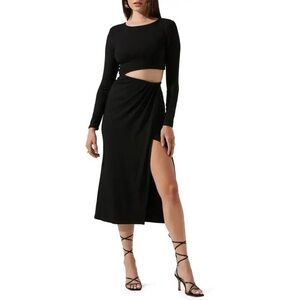 NWT ASTR The Label Westwood Long Sleeve Cutout Dress